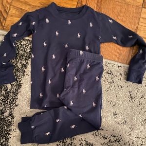 Toddler Ralph Lauren classic polo horse pajama set